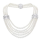 Silver MAXINE Necklace by Nana Jacqueline featuring intricate chain design and elegant pendant for stylish accessorizing.