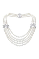 Silver MAXINE Necklace by Nana Jacqueline featuring intricate chain design and elegant pendant for stylish accessorizing.