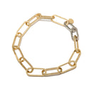 Gold Farah necklace by Silvia Gnecchi featuring a delicate chain and elegant pendant, displayed against a neutral background.