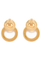 Silvia Gnecchi GABY GOLD EARRING featuring a sleek gold design, perfect for elegant and stylish ear jewelry.