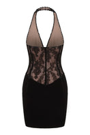 Nana Jacqueline Christi velvet mini dress with long sleeves and elegant design, perfect for stylish evening wear.