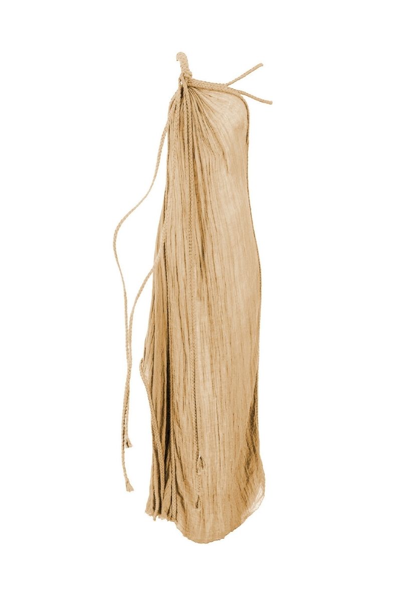 Kasia Kulenty GIA gown in Sand, a stylish maxi dress with flowing fabric and elegant design, perfect for formal occasions.