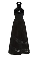 Nana Jacqueline Maxine velvet gown in rich fabric, featuring elegant design and flowing silhouette, perfect for formal occasions.