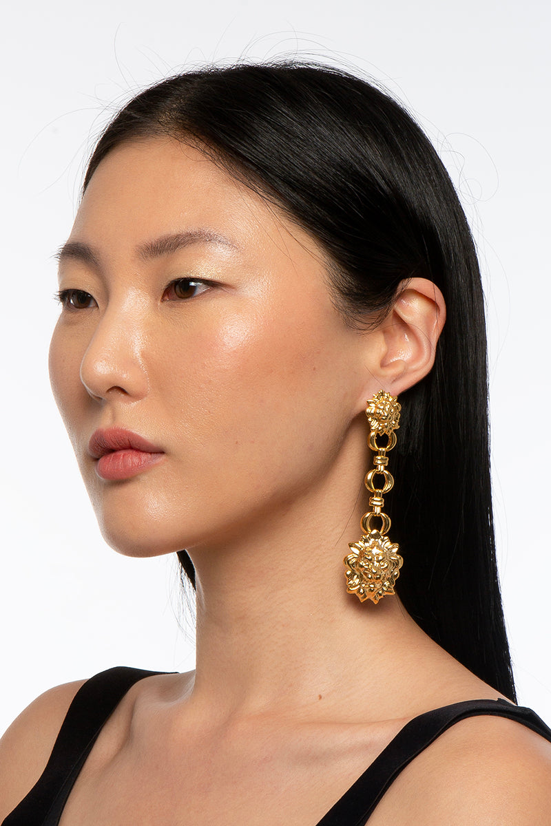 LIONS GOLD EARRING - CULT MIA