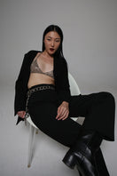 Silver Silvia Gnecchi bra with delicate lace details and adjustable straps, showcasing elegant and comfortable lingerie design.
