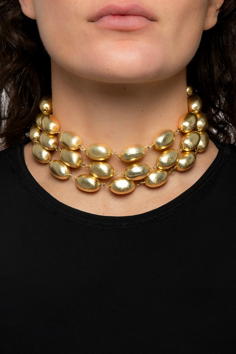 BEANS GOLD CHOKER NECKLACE - CULT MIA