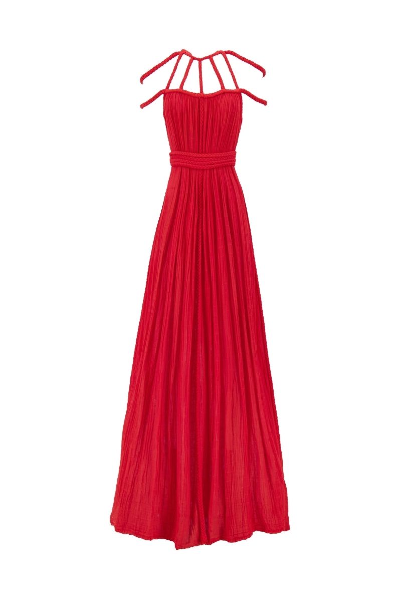 SEVERYNA DRESS IN CHERRY - CULT MIA