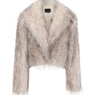 White Mara fur coat by Nana Jacqueline, stylish winter coat with luxurious fur texture and elegant design.