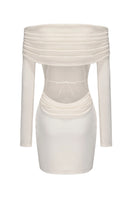 Nana Jacqueline Chantel mini dress in stylish fabric with a fitted silhouette and elegant design, shown on a model.