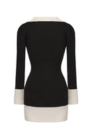 Nana Jacqueline Mia Knit Dress, a stylish mini dress in soft knit fabric, shown in a cozy, modern design.