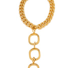Gold Arabella necklace by Silvia Gnecchi featuring intricate detailing and a delicate chain design.