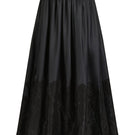 Black Fiorella maxi skirt by Scarlett Gasque featuring a flowing silhouette and elegant design, shown in image 017.
