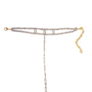Silver GISELLE Necklace by Silvia Gnecchi featuring delicate chain and elegant pendant on a white background.
