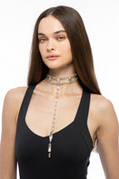 Silver GISELLE Necklace by Silvia Gnecchi featuring elegant chain design and delicate pendant, perfect for stylish accessories.