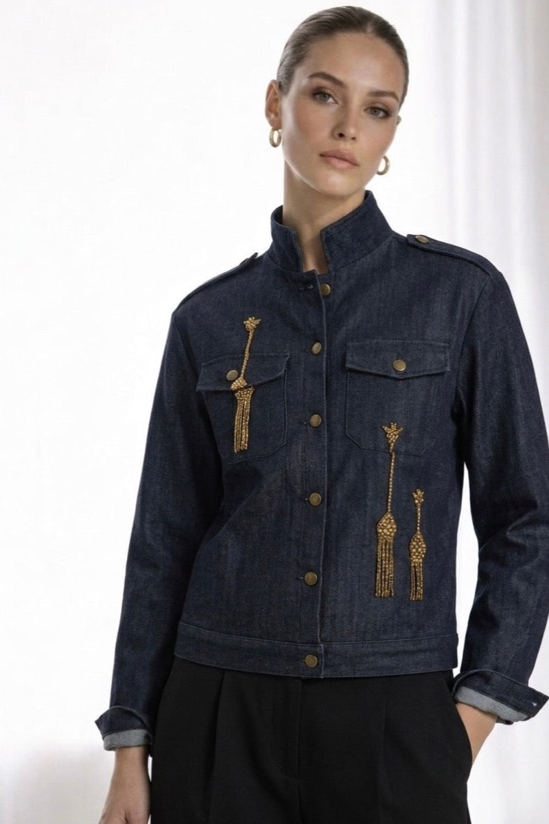 ZAHARA DENIM JACKET IN INDIGO