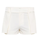 SÉLONE ELEN double layer white shorts with a stylish layered design, casual fit, and elastic waistband, suitable for everyday wear.