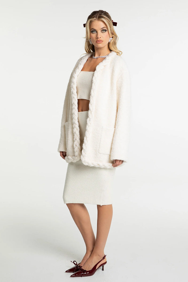 TALIA COAT IN OFF WHITE - CULT MIA