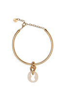 Silvia Gnecchi Marie necklace in gold and rice color, featuring delicate chain and elegant pendant design.
