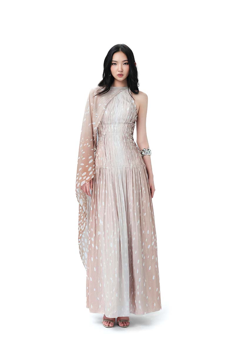 IVORY BREEZE MIDI DRESS