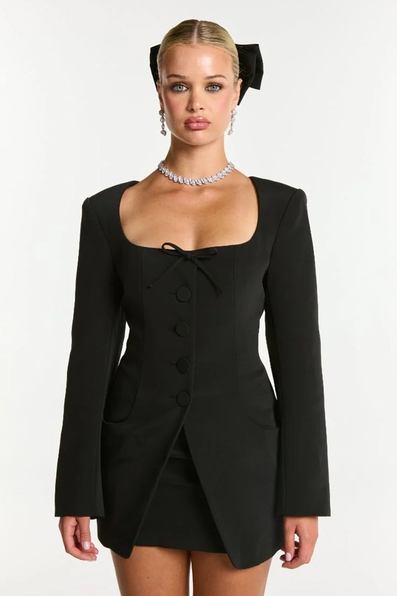 TIFFANI BLAZER IN BLACK - CULT MIA