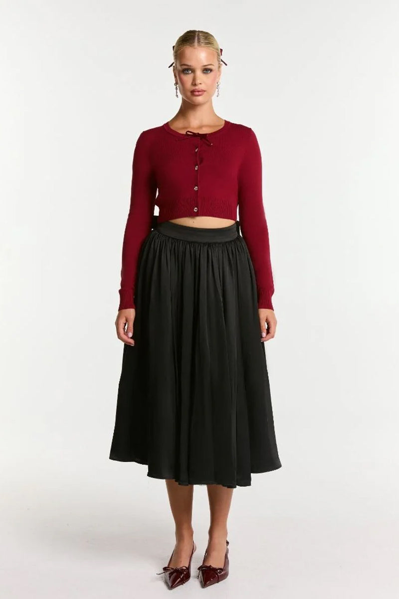 AUDRINA CARDIGAN IN RED - CULT MIA