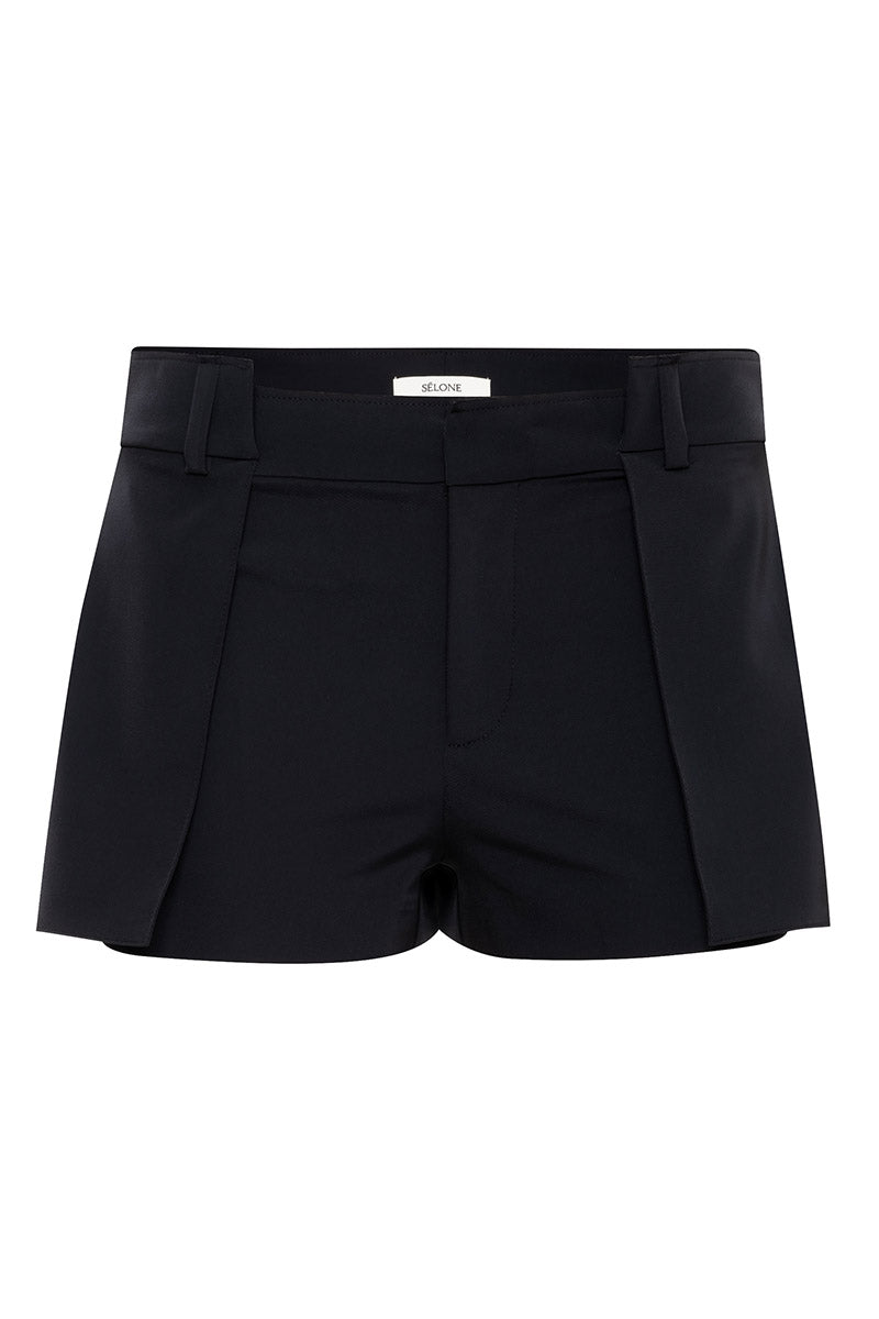 ELEN DOUBLE LAYER SHORTS IN BLACK