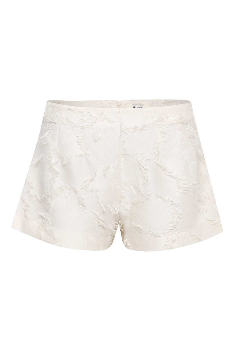 JORA FRINGE SHORTS IN WHITE