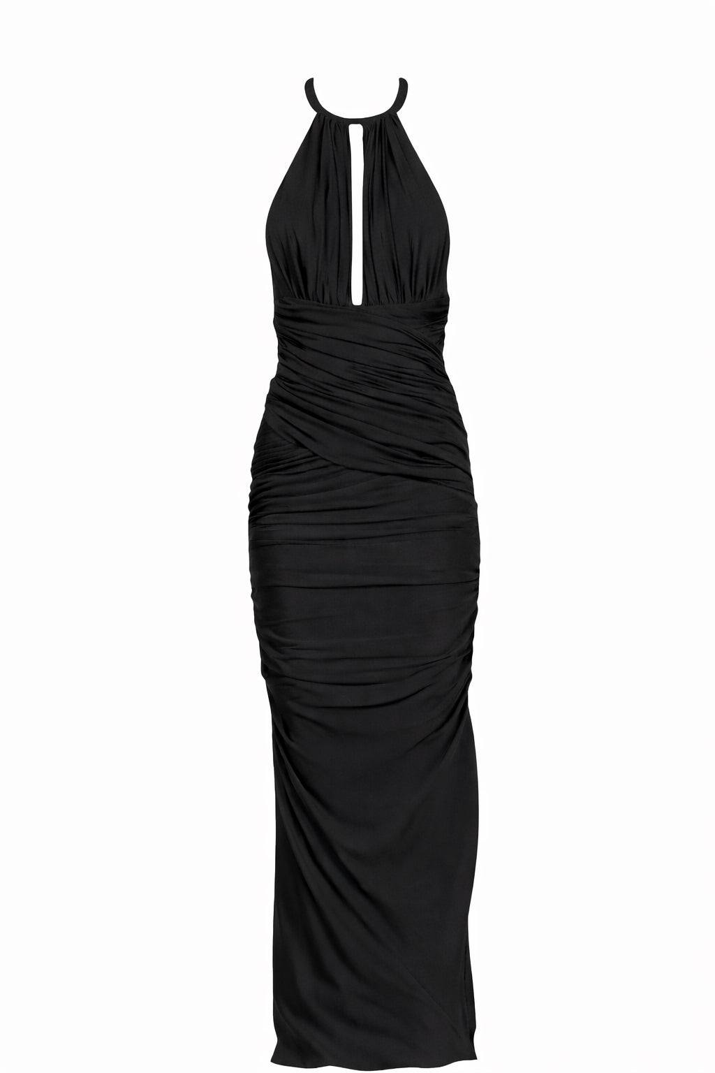 Black Stella maxi dress by Aquarel Studio featuring a flowing silhouette and elegant design, shown on a model.