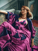 niLuu Sophia Kaftan robe with intricate patterns, flowing fabric, and elegant design, perfect for comfortable, stylish loungewear.