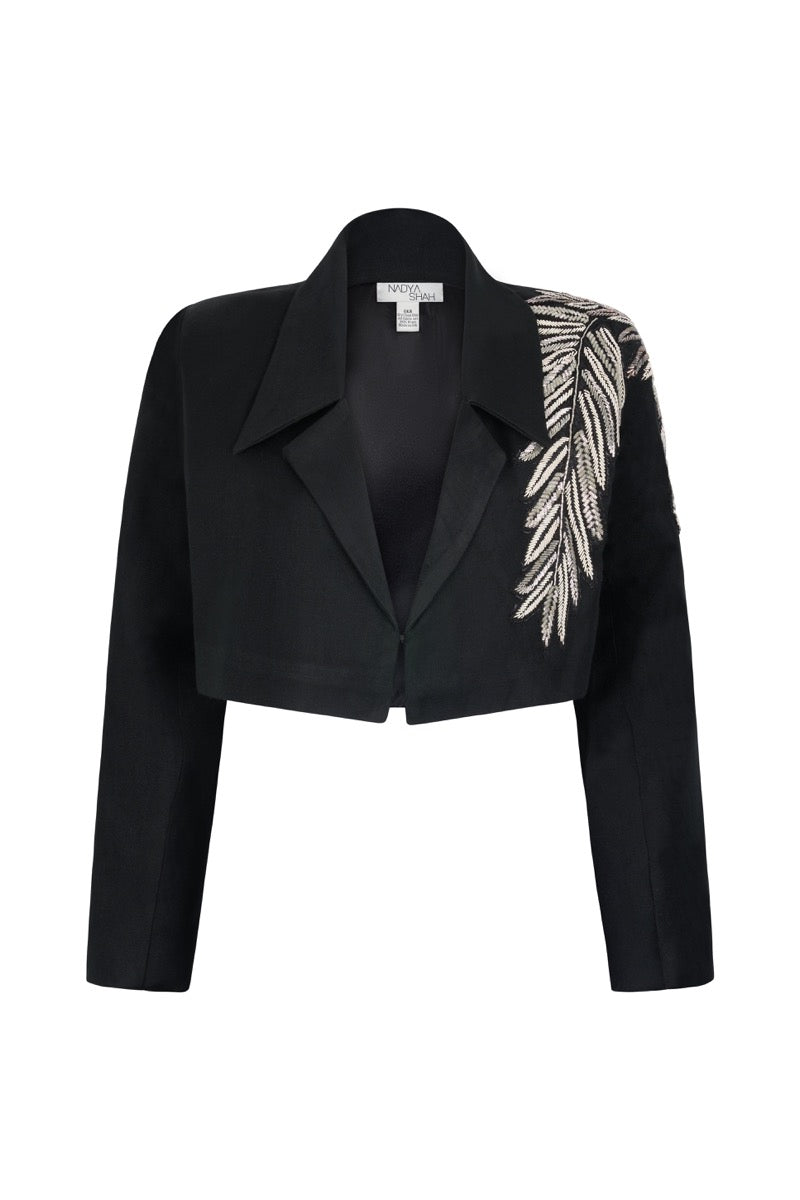 ASH FERN BOLERO IN MIDNIGHT BLACK