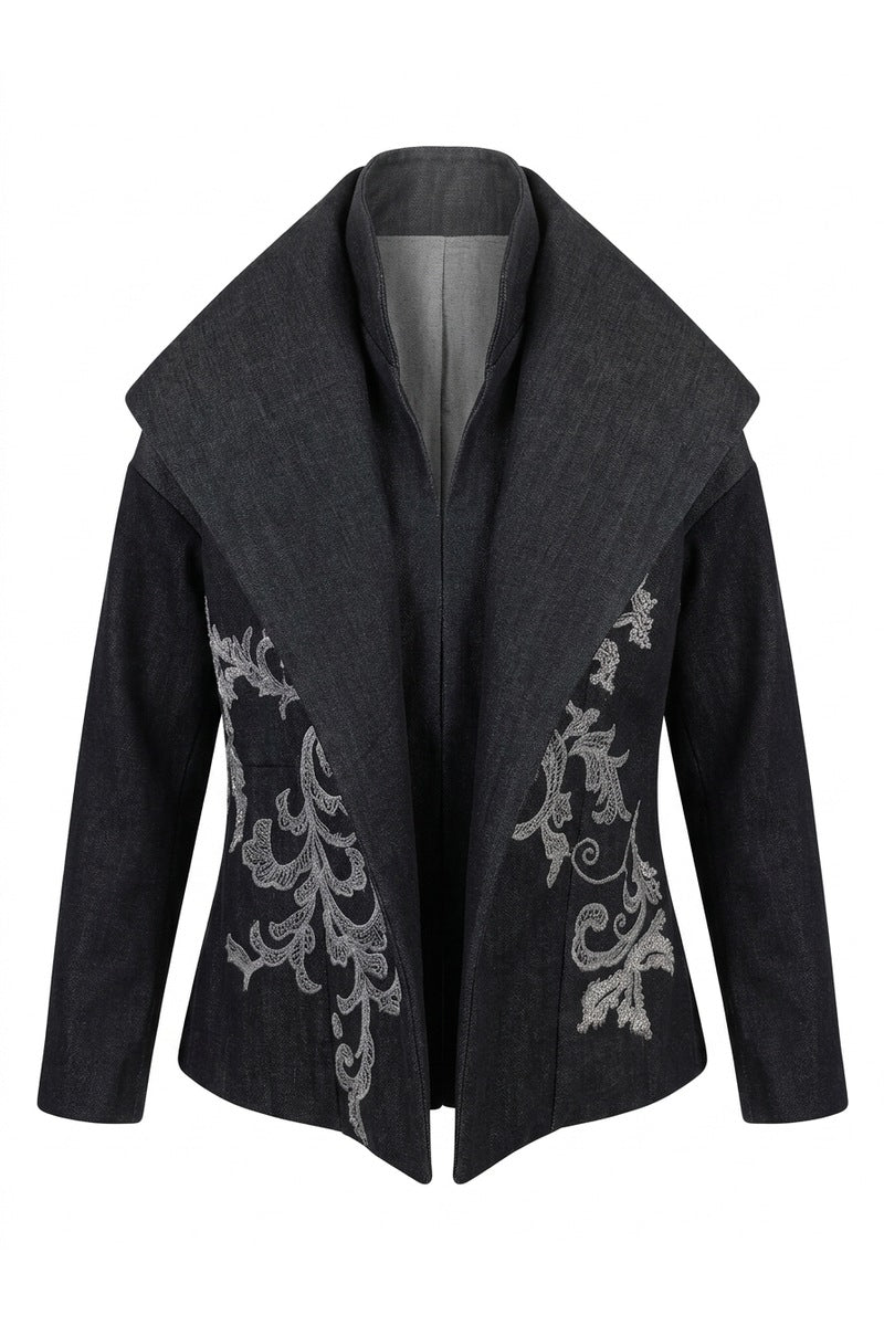 DELPHI DENIM BLAZER IN DEEP INDIGO DENIM