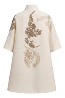 Nadya Shah Belle Epoque ivory coat featuring elegant vintage-inspired design and classic tailored fit.