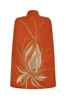 Nadya Shah Cape Solaris in Solar Amber jacket featuring a warm, stylish design with a textured fabric finish.