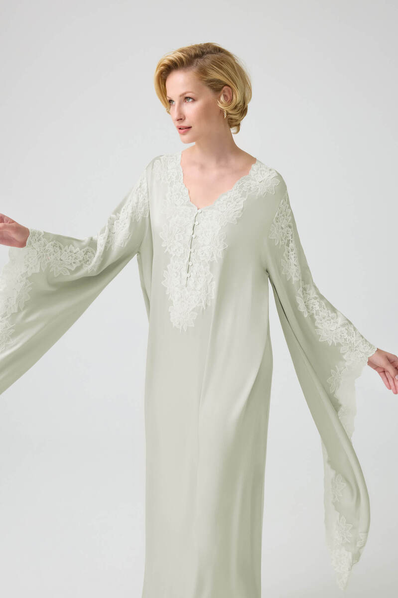 ADELAIDE LONG BUTTONED DRESS WITH TRIANGULAR SLEEVE - CULT MIA