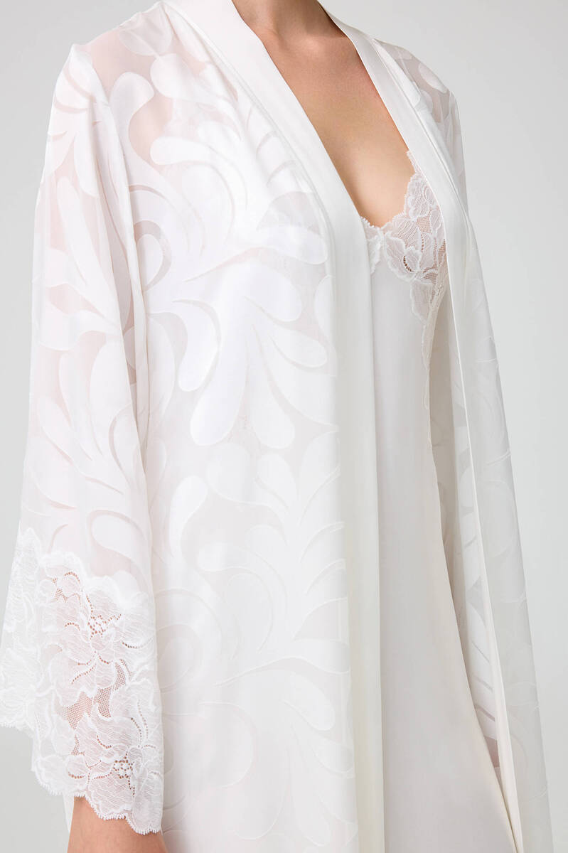 Silky Charlotte robe by Bocan Couture displayed with soft satin fabric and elegant design, perfect for luxurious loungewear.