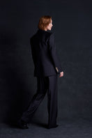 Black Earth Blazer jacket by Acaria Studio, stylish tailored outerwear with a sleek design and structured fit.
