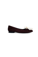 YASSMIN SALEH Whispers Ballet flats in brown, soft leather with rounded toes and subtle stitching, designed for elegant comfort.