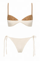 Maliluha Reve Ivory bikini set featuring a cream-colored top and bottoms, perfect for stylish swimwear and beach outings.