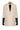 STURCTURED BEIGE JACKET WITH LEATHER GLOVES SLEEVES | Vaska | CULT MIA