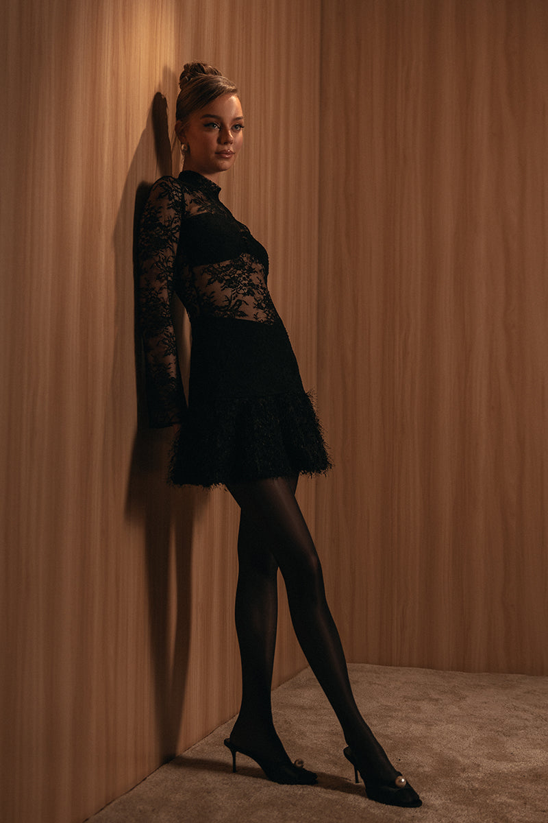 LACE EMBELLISHED COCKTAIL DRESS - CULT MIA