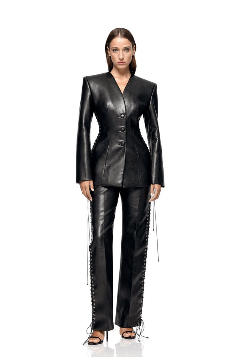 Matters Rogue black blazer, tailored men's blazer with lapel collar and sleek fit, stylish formal and casual wear.