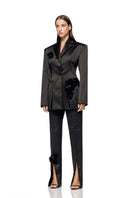Matters Fleur black blazer, tailored women's blazer with sleek design, featuring notched lapels and structured fit.