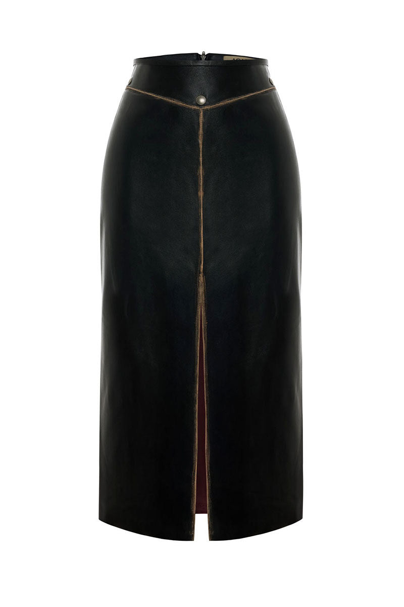 ANTIQUE LEATHER SKIRT