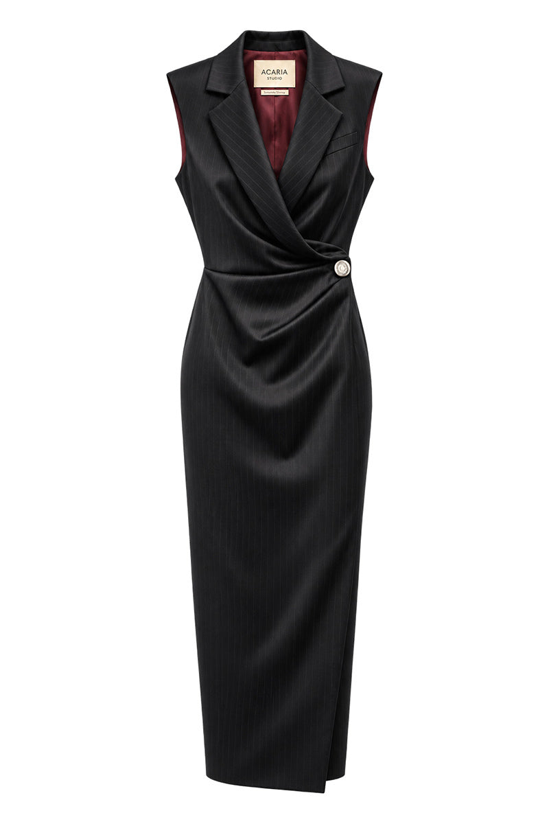 Black Rotten Dress midi dress by Acaria Studio featuring a fitted silhouette and stylish design.