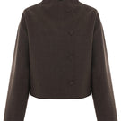 Acaria Studio Sahara Jacket in coffee color, stylish and cozy jacket with a tailored fit, displayed on a mannequin.