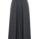 Long black maxi skirt by Acaria Studio, featuring flowing fabric and elegant design from the Wisdom Skirt collection.