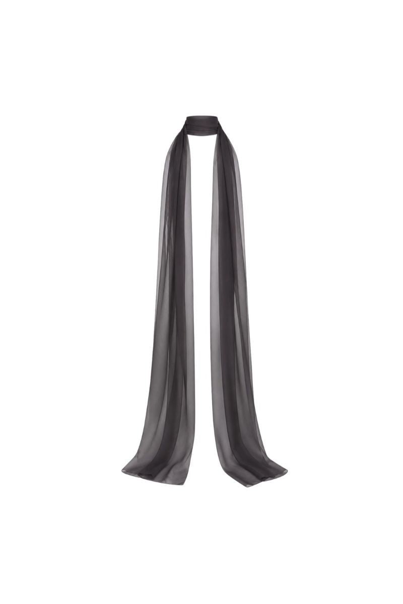 NOE CHIFFON CAPE IN GRAY