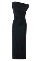 Acaria Studio Anna Midi Dress displayed on a mannequin, featuring a flowing fabric and elegant design for stylish occasions.