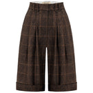 Acaria Studio GURU Shorts in brown silk blend, lightweight and stylish with a smooth fabric texture, perfect for casual wear.