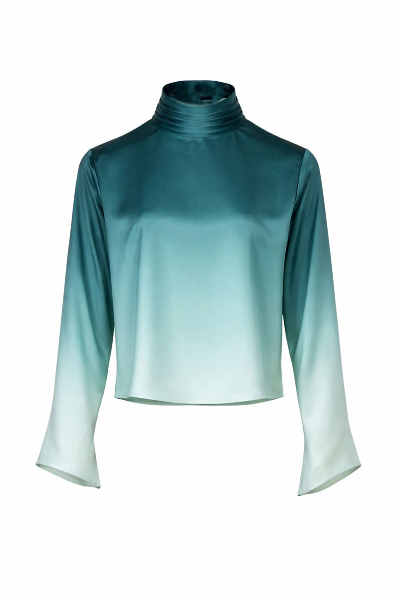 Aquarel Studio blue gradient Muse top, lightweight sleeveless blouse with a flowy fit and stylish design.